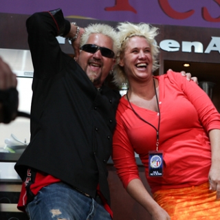 Guy Fieri and Anne Burrell