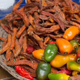 Dried and fresh chiles