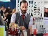 Scott Baird (15 Romolo) making a Pretty in Pink: Campari, Dry Vermouth, Fresh Grapefuit Juice, Seltzer & Sour Rhubarb Syrup