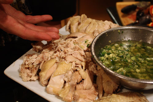 White Chicken with Ginger and Scallion