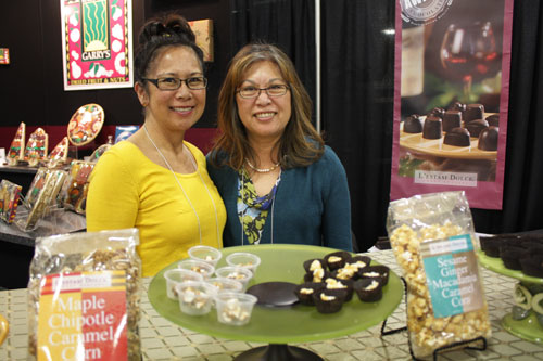  Rose Ramos-Benzel (left), creator of L’Estasi Dolce, with her sister at the Fancy Food Show 2009