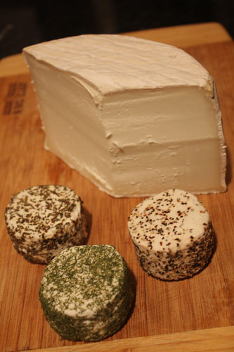  An insane amount of Coach Farm’s Triple Cream Cheese, and 3 medallions of fresh goat cheese less than 24 hours old