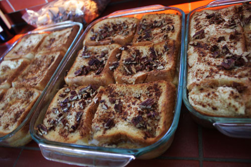 Baked French Toast topped with Pecans