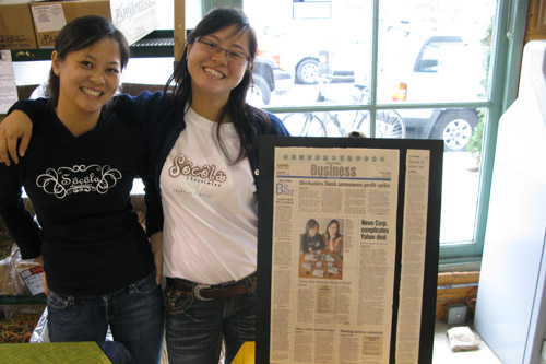Wendy (left) and Susan Lieu (right), co-founders of Socola Chocolatier