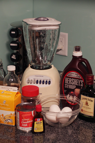 Ingredients for Irish Cream Liqueur