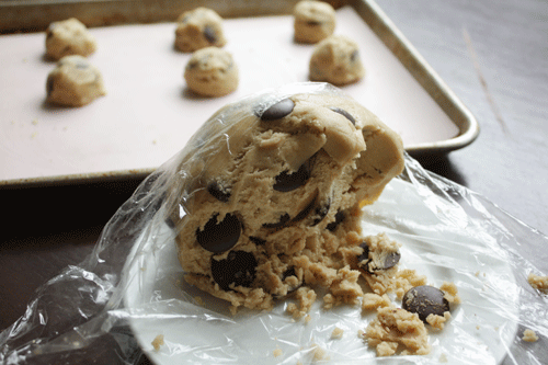 Resist the temptation to eat all of this cookie dough and you will be handsomely rewarded