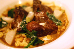 Braised Lamb Paprikash with Spaetzle