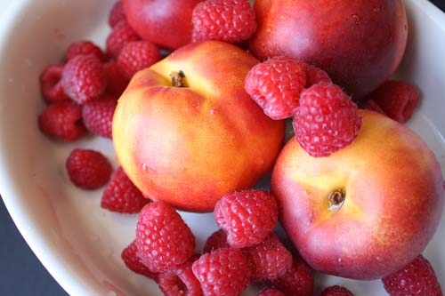 Nectarines & Raspberries