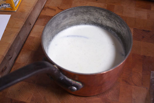 Vanilla bean infused cream