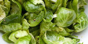 Roasted Brussels Sprout Chips with Lemon and Parmigiano