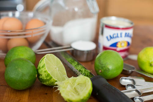 Makings of key lime pie