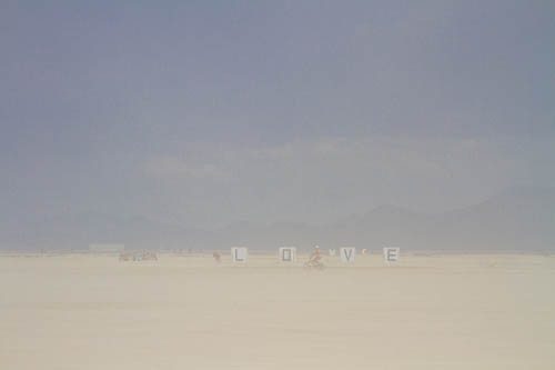 LOVE in a dust storm, Burning Man 2012