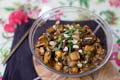 Roasted Eggplant Salad with Almonds, Feta, and Mint