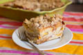 Baked French Toast with Peaches and Crumb Topping
