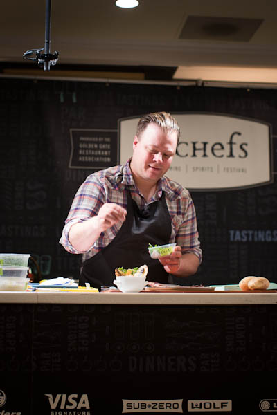 Evan Rich demos how to make Sardine chips // @lickmyspoon