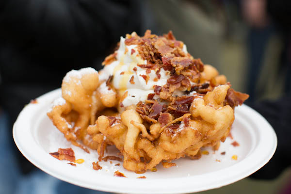 Bacon Funnel Cake from Endless Summer Sweets // @lickmyspoon