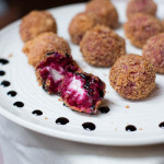 Roasted Beet and Goat Cheese Arancini with Balsamic Glaze
