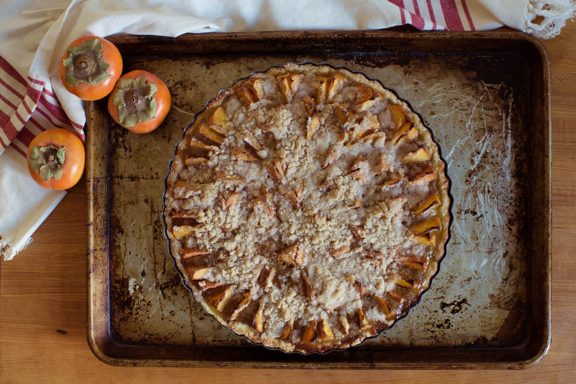 Lick My Spoon | Persimmon Tart with Streusel + John Besh’s Cooking From the Heart {Giveaway}