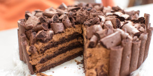 Chocolate Mousse Meringue Cake
