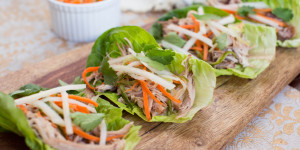 Vietnamese Pulled Pork Lettuce Wraps (Sous Vide/Slow Cooker)